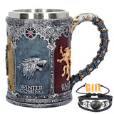 Game of Thrones Mug Goblet Stainless Steel Resin 3D Beer Tankard Coffee Cup Wine Glass Mugs 600ml 400ml 200ml BEST GOT Fan Gift