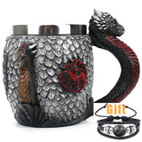 Game of Thrones Mug Goblet Stainless Steel Resin 3D Beer Tankard Coffee Cup Wine Glass Mugs 600ml 400ml 200ml BEST GOT Fan Gift
