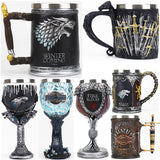 Game of Thrones Mug Goblet Stainless Steel Resin 3D Beer Tankard Coffee Cup Wine Glass Mugs 600ml 400ml 200ml BEST GOT Fan Gift