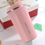 Double Stainless steel Coffee Mug Thickened Big Car Thermos Mug Travel Thermo Cup Thermosmug For Gifts 510/380ML Thermos Flask