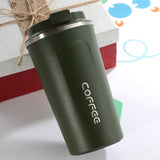 Double Stainless steel Coffee Mug Thickened Big Car Thermos Mug Travel Thermo Cup Thermosmug For Gifts 510/380ML Thermos Flask